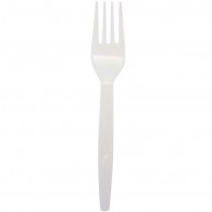 TENEDOR PLASTICO BLANCO 25 UN