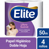 PAPEL HIGIENICO ULTRA DOBLE HOJA 4 ROLLOS X 50 MT