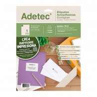 ETIQUETA INJET/LASER ECOLOGICA CARTA 216X279 10 HOJAS