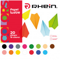 CARPETA CON PAPEL LUSTRE 26 X 37.5 CM 20 HOJAS