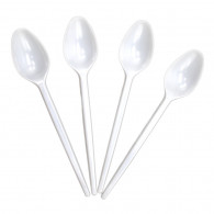 CUCHARA PLASTICA BLANCO PARA CAFE X100 UN