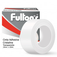 CINTA ADHESIVA CRISTALINA TRANSPARENTE 19 MM X 20 MT