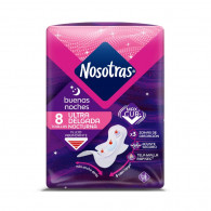 TOALLA HIGIENICA NOCTURNA ULTRA DELGADA 8 UN