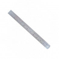 REGLA METALICA 30 CM FUNDA ROJA