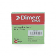 NOTA ADHESIVA DIMERC 654 BLOCK 100 HOJAS VERDE PASTEL 76 MM X 76 MM