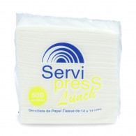 SERVILLETA 14X14CM PAQUETE DE  500 UNDIDADES SERVIPRESS LUNCH
