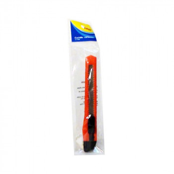 CUCHILLO CARTONERO CHICO GUIA CORTA FRENO PRESION PLASTICO