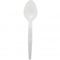 CUCHARA PLASTICA GRANDE BLANCA 25 UN