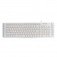 TECLADO ALAMBRICO USB BLANCO 115 TECLAS