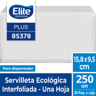 SERVILLETA INTERFOLIADA ECOLOGICA 1 PAQUETE X 250 UN