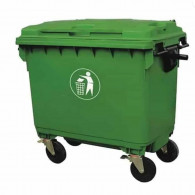CONTENEDOR BASURA COLOR VERDE 660 LT