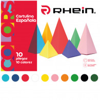 CARPETA CON PAPEL CARTULINA ESPAÑOLA 10 PLIEGOS 10 COLORES 25X32.5 CM