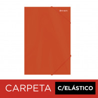 CARPETA CON ELASTICO OFICIO DE CARTULINA NARANJO