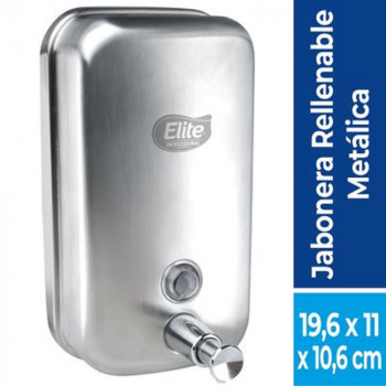 DISPENSADOR JABON ACERO INOXIDABLE VERTICAL