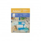 ETIQUETAS INKJET LASER  ADETEC  06308 14 ETIQUETAS POR HOJA  BLANCO 25 HOJAS 350 UNIDADES 