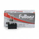 CLIPS DOBLE NEGRO 1 1/4¨/32MM 12 UNIDADES  FULTONS