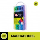 MARCADOR PERMANENTE FINO DOBLE PUNTA 24 UN