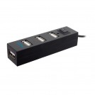 HUB USB 4 PUERTOS 2.0 NEGRO