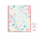 CUADERNO 1/2 OFICIO MATEMATICA 5 MM PUNTOS SUPERCLASS PASTEL 150 HOJAS
