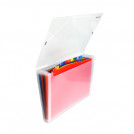 CARPETA CON FUELLE ELASTICO TRANSPARENTE OFICIO 12 DIVISIONES