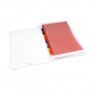 CARPETA CON FUELLE ELASTICO TRANSPARENTE OFICIO 12 DIVISIONES