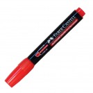 MARCADOR PERMANENTE DESECHABLE ROJO PUNTA BISELADA 54 FABER CASTELL