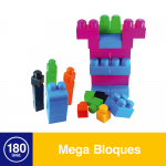 MEGA BLOQUES PLASTICOS 180 UN