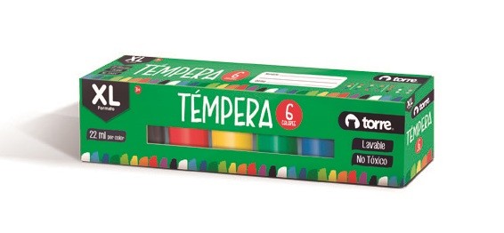 TEMPERA 6 COLORES XL