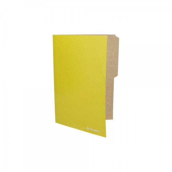 CARPETA CARTULINA PIGMENTADA OFICIO AMARILLO BRILLANTE CON PESTAÑA