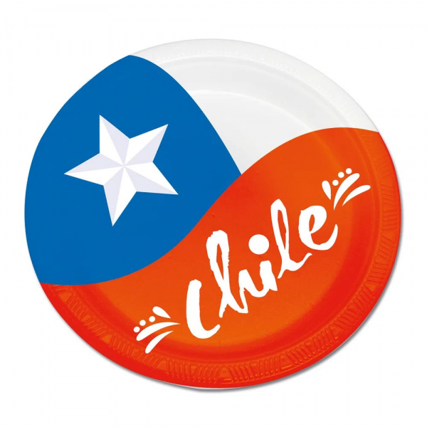 SET 6 PLATOS CHILE 23 CM