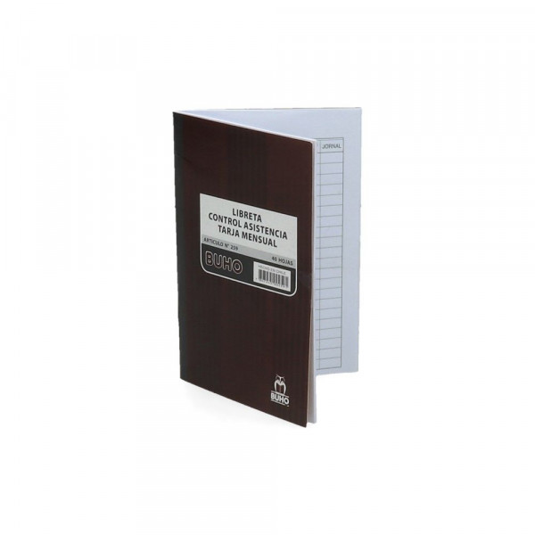 LIBRETA TARJA MENSUAL 259 40 HOJAS
