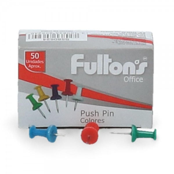 CHINCHE PUSH PIN COLORES SURTIDOS 50 UN