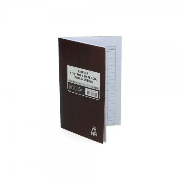 LIBRETA TARJA MENSUAL 259 40 HOJAS