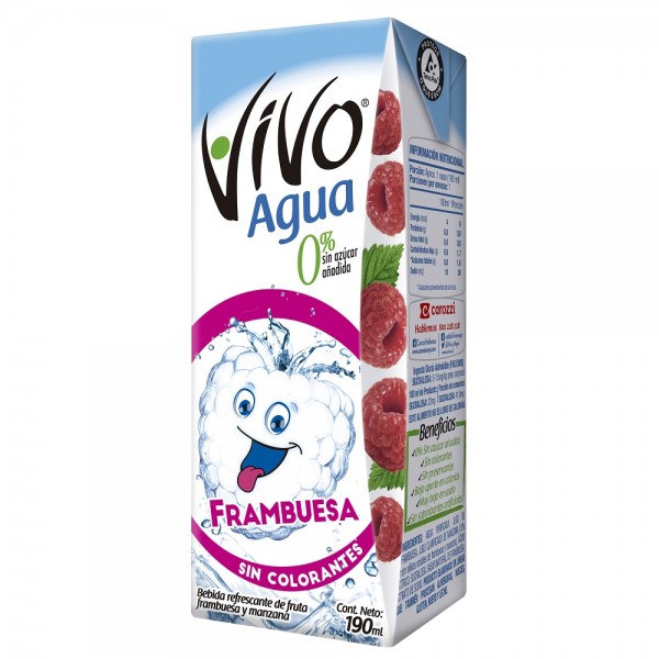 AGUA SABORIZADA FRAMBUESA TETRA 190 ML