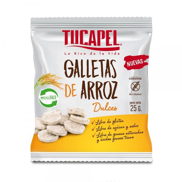 GALLETAS DE ARROZ DULCES 25 GR