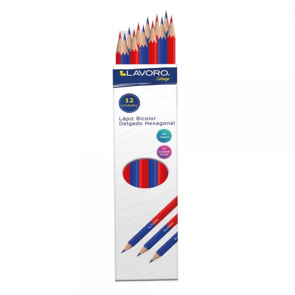 LAPIZ BICOLOR DELGADO CPO HEXAGONAL