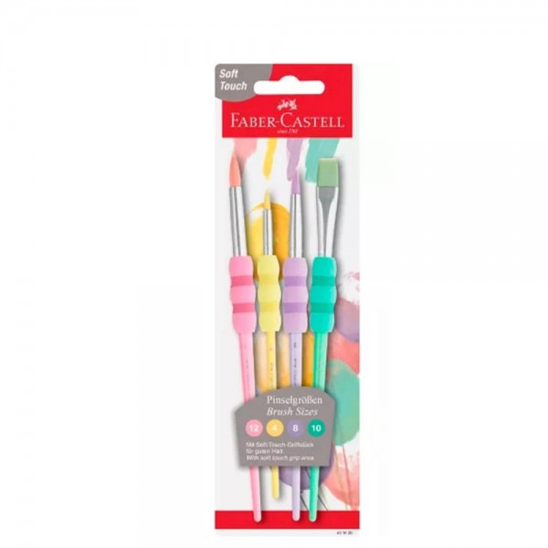 PINCEL ESC. BL. 4 PC N 2-6-10-12 PASTEL