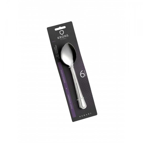 CUCHARAS SOPA INOXIDABLE PERLADA BLISTER 6 UN