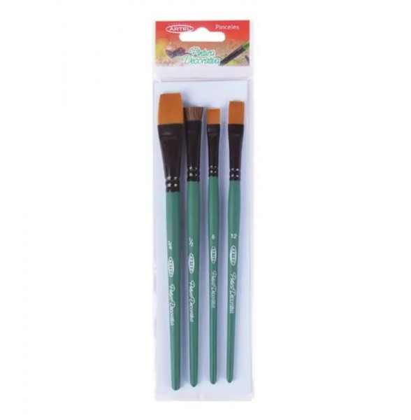 SET PINCELES DECORATIVOS PLANOS 