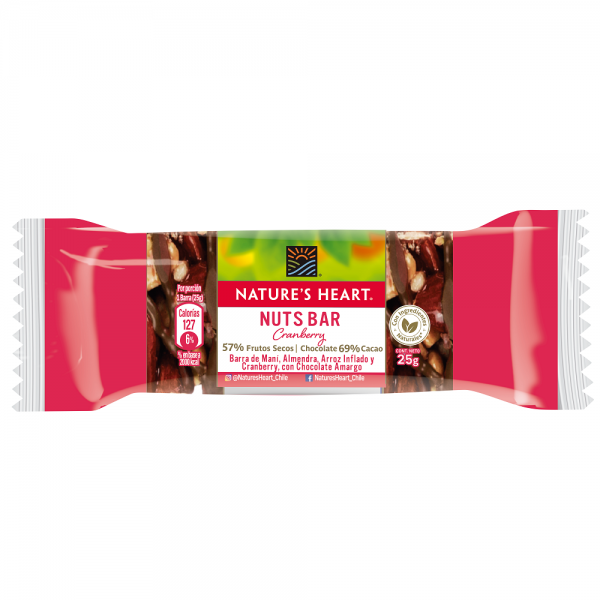 NUTS BAR CRANBERRY 25 GR
