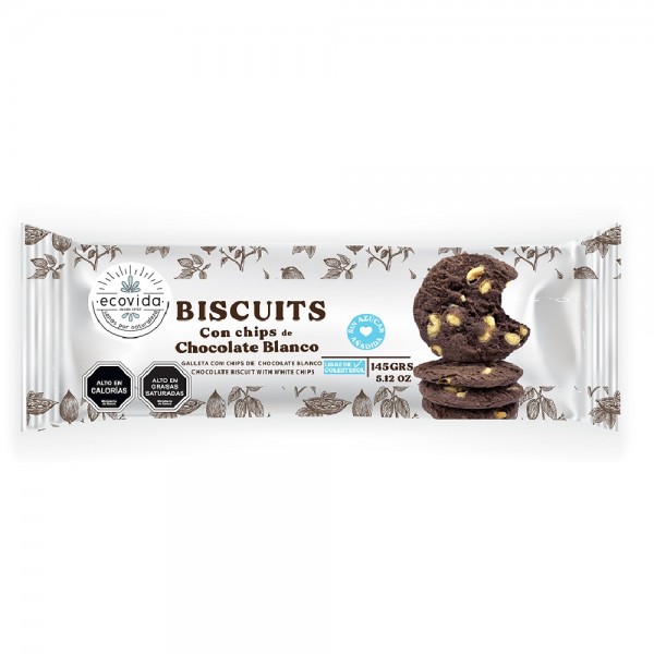 GALLETA SIN AZUCAR CON CHIPS CHOCOLATE BLANCO 145 GR