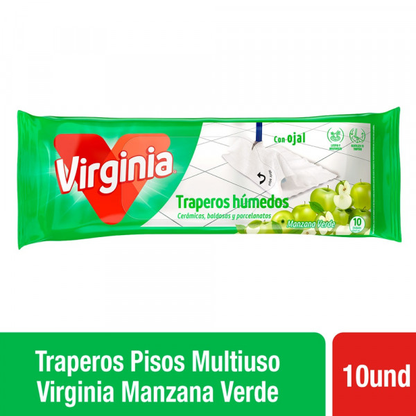 TRAPERO HUMEDO PISOS MULTIUSO MANZANA VERDE 10 UN