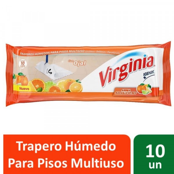 TRAPERO HUMEDO PISOS MULTIUSO NARANJA 10 UN