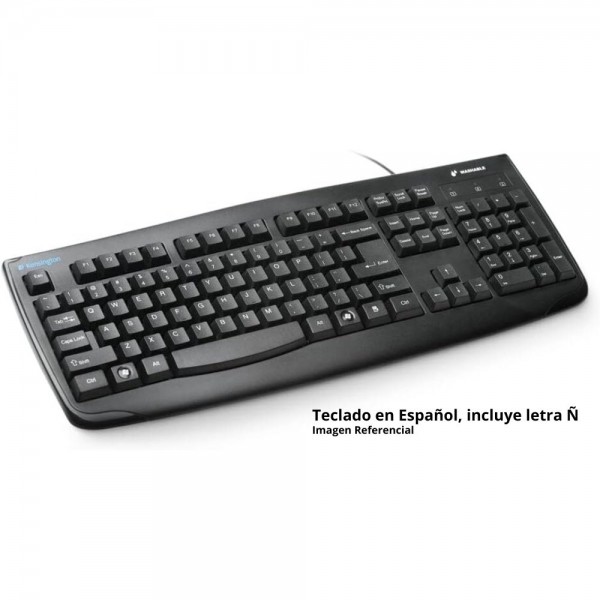 TECLADO ALAMBRICO FOR LIFE LAVABLE NEGRO