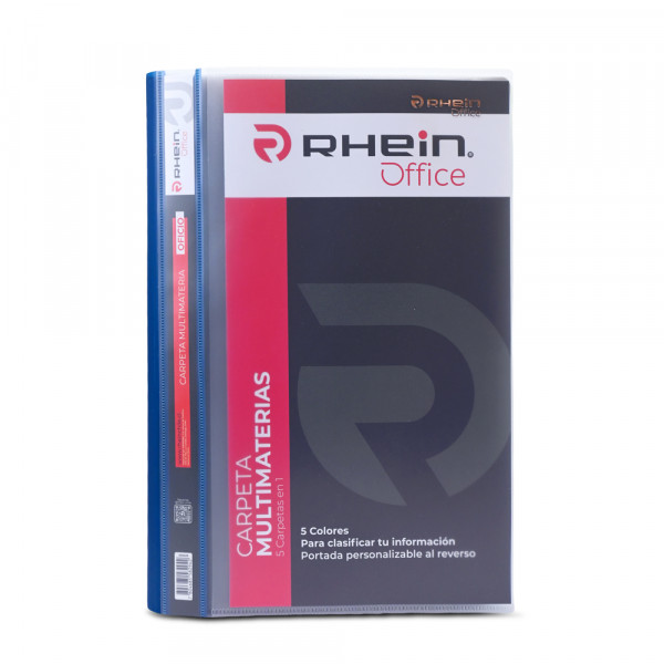 CARPETA VINIL OFICIO MULTIMATERIA 5 SECCIONES