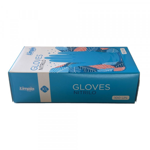 GUANTE NITRILO AZUL TALLA XL 100 UN