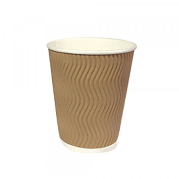 VASOS POLIPAPEL PROTECTOR CORRUGADO COLOR MOCA BEBIDAS CALIENTES 14 OZ 25 UN