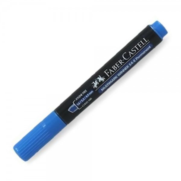 MARCADOR PERMANENTE DESECHABLE PUNTA BISELADA COLOR AZUL N54-E