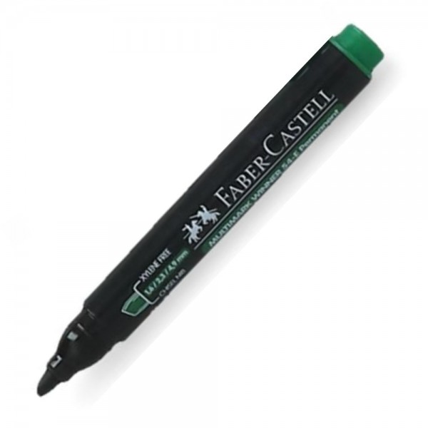 MARCADOR PERMANENTE PUNTA BISELADA 54-E VERDE DESECHABLE