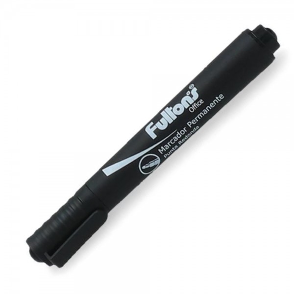 MARCADOR PERMANENTE PUNTA REDONDA COLOR NEGRO DESECHABLE